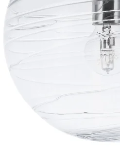 Candeeiro De Teto Esferico Em Vidro Transparente Mirna