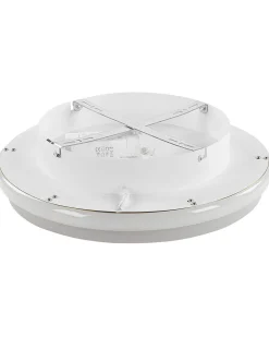 Candeeiro De Teto Led 64 Cm Metal Branco E Dourado Taping