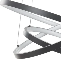Candeeiro De Teto Led Em Metal Preto Atrek