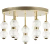 Candeeiro De Teto Led Em Metal Dourado Yowaka