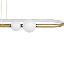 Candeeiro De Teto Led Em Metal Dourado Feale