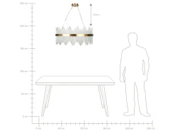 Candeeiro De Teto Led Em Cristal Dourado Yorkin