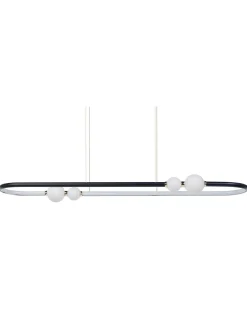 Candeeiro De Teto Led Em Metal Preto Feale
