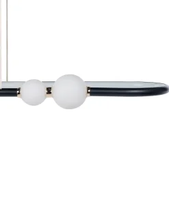 Candeeiro De Teto Led Em Metal Preto Feale