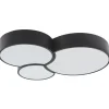 Candeeiro De Teto Led Em Metal Preto Yabu