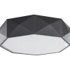 Candeeiro De Teto Led Em Metal Preto Svay