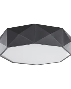 Candeeiro De Teto Led Em Metal Preto Svay