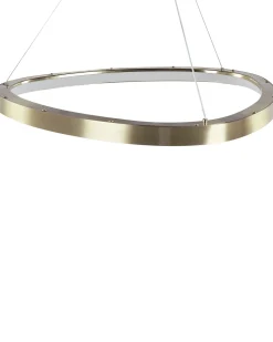 Candeeiro De Teto Led Em Metal Dourado Kraburi