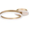 Candeeiro De Teto Led Em Metal Dourado Glyde