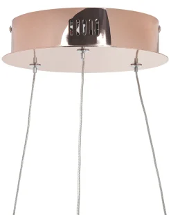 Candeeiro De Teto Led Em Metal Rosa Dourado O 50 Cm Jordan