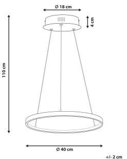 Candeeiro De Teto Led Em Metal Rosa Dourado O 50 Cm Jordan