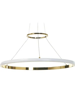 Candeeiro De Teto Led Em Metal Dourado Tano