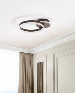 Candeeiro De Teto Led Em Metal Castanho Escuro Glyde