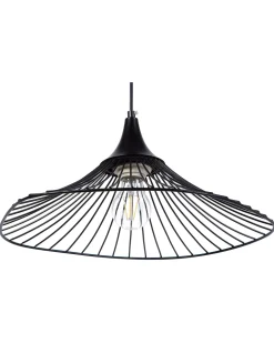 Candeeiro De Teto Metalico Preto Mazaro