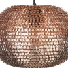 Candeeiro De Teto Oval Cor De Cobre Reine