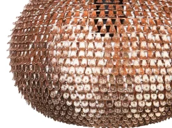 Candeeiro De Teto Oval Cor De Cobre Reine
