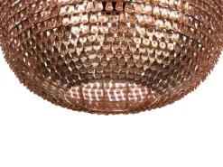 Candeeiro De Teto Oval Cor De Cobre Reine