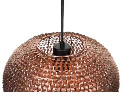 Candeeiro De Teto Oval Cor De Cobre Reine