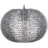 Candeeiro De Teto Oval Prateado Reine