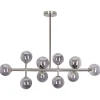 Candeeiro De Teto Para 10 Lampadas Prateado Ramis