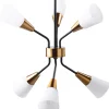 Candeeiro De Teto Para 6 Lampadas Em Metal Branco Aroyo Vi