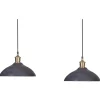 Candeeiro De Teto Para 2 Lampadas Em Madeira Preta Cheyyar