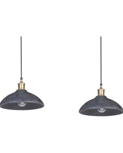 Candeeiro De Teto Para 2 Lampadas Em Madeira Preta Cheyyar