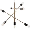 Candeeiro De Teto Para 7 Lampadas Cor De Cobre Cremera