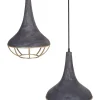 Candeeiro De Teto Para 2 Lampadas Em Madeira Preta Bagmati