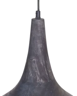 Candeeiro De Teto Para 2 Lampadas Em Madeira Preta Bagmati