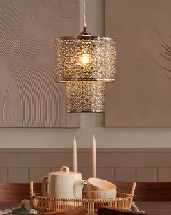 Candeeiro De Teto Prateado Osun