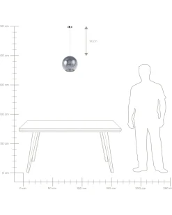 Candeeiro De Teto Prateado Abajur De Vidro Asaro