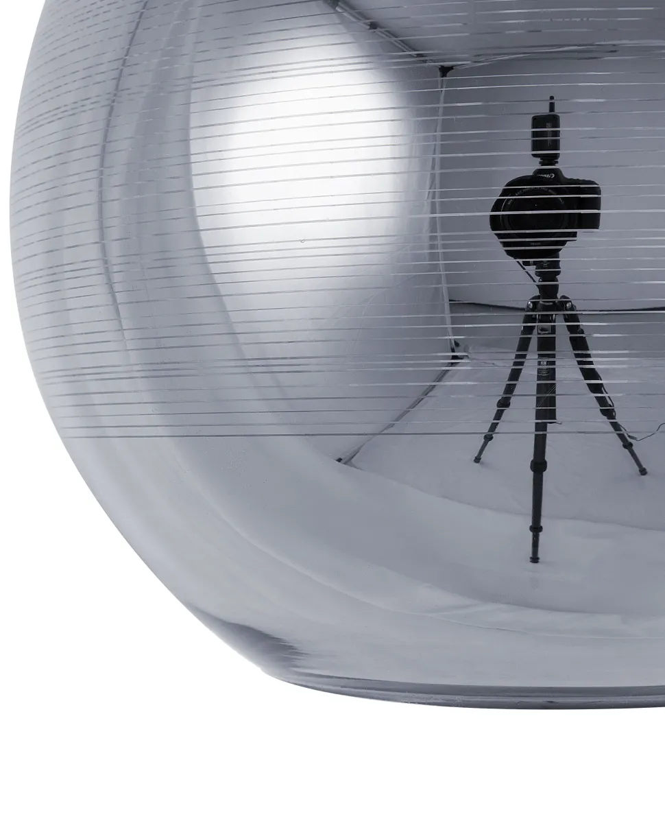 Candeeiro De Teto Prateado Abajur De Vidro Asaro