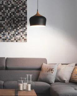 Candeeiro De Teto Preto Angara