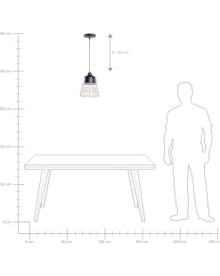 Candeeiro De Teto Preto Com Aros Cor De Cobre Monte