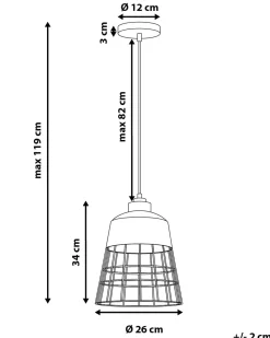 Candeeiro De Teto Preto Com Aros Cor De Cobre Monte