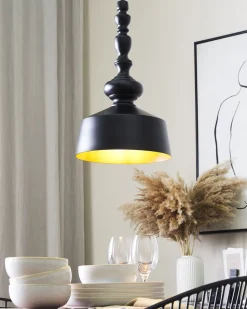 Candeeiro De Teto Preto Driva