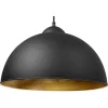 Candeeiro De Teto Preto E Dourado Cetina