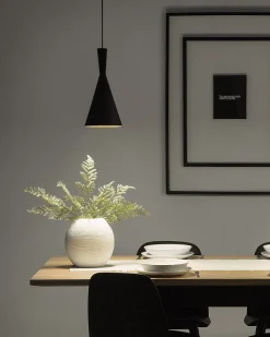 Candeeiro De Teto Preto E Dourado Tagus