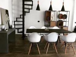 Candeeiro De Teto Preto E Dourado Tagus