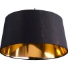 Candeeiro De Teto Preto E Dourado Kallar