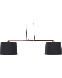 Candeeiro De Teto Preto E Cor De Cobre Fucino