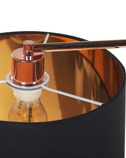 Candeeiro De Teto Preto E Cor De Cobre Fucino