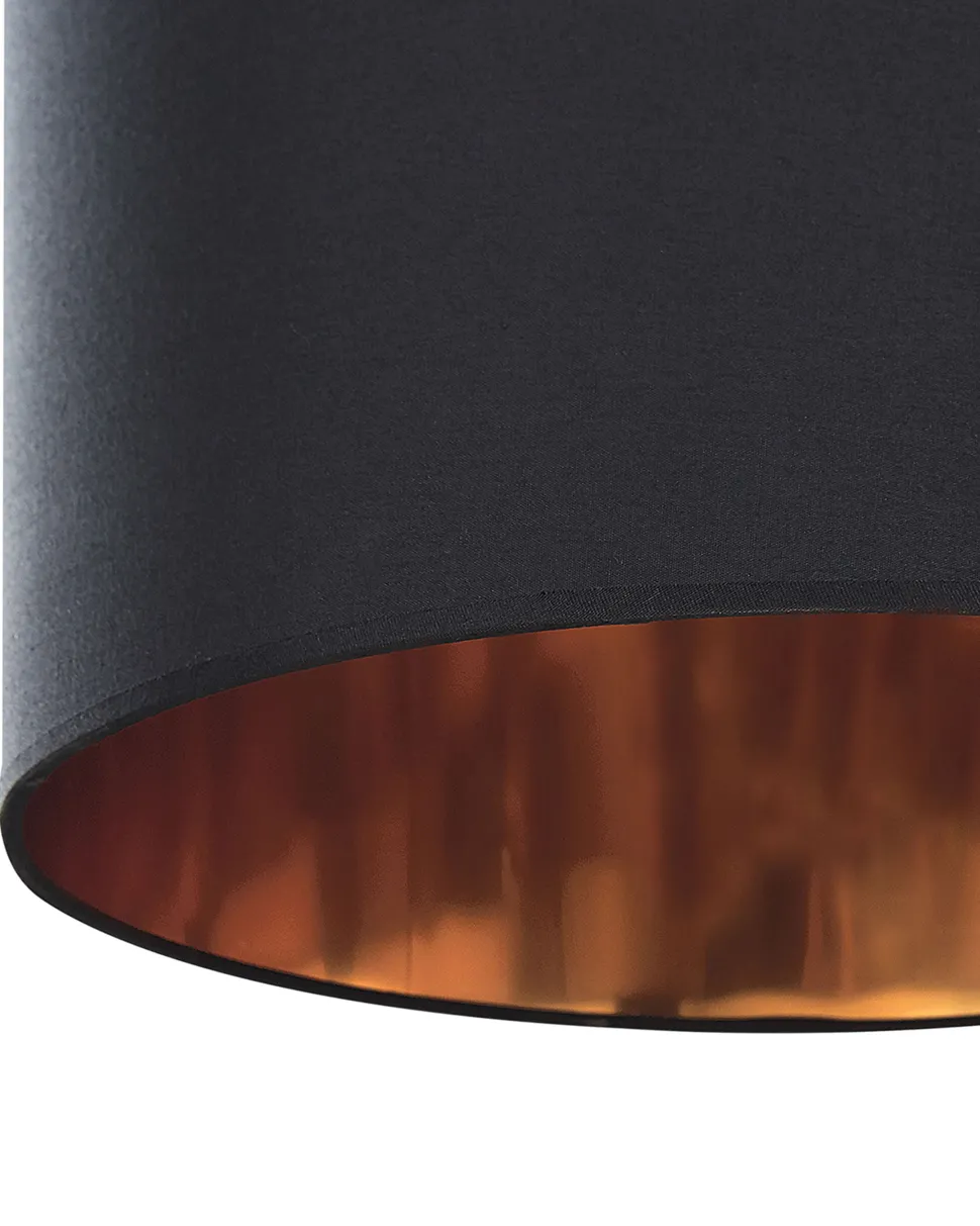 Candeeiro De Teto Preto E Cor De Cobre Fucino