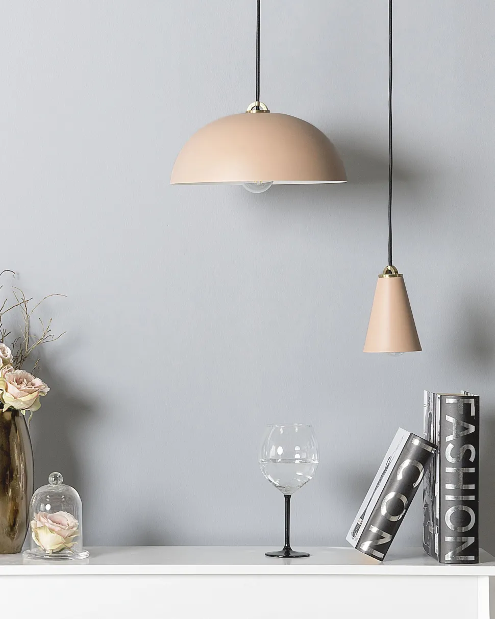 Candeeiro De Teto Rosa Cares