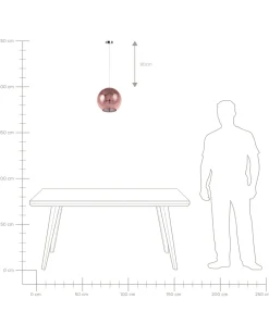 Candeeiro De Teto Rosa Dourado Abajur De Vidro Asaro