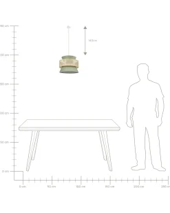 Candeeiro De Teto Suspenso Em Rattan Verde E Natural 167 Cm Luyano