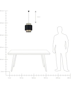 Candeeiro De Teto Suspenso Em Rattan Preto Natural 186 Cm Boeri