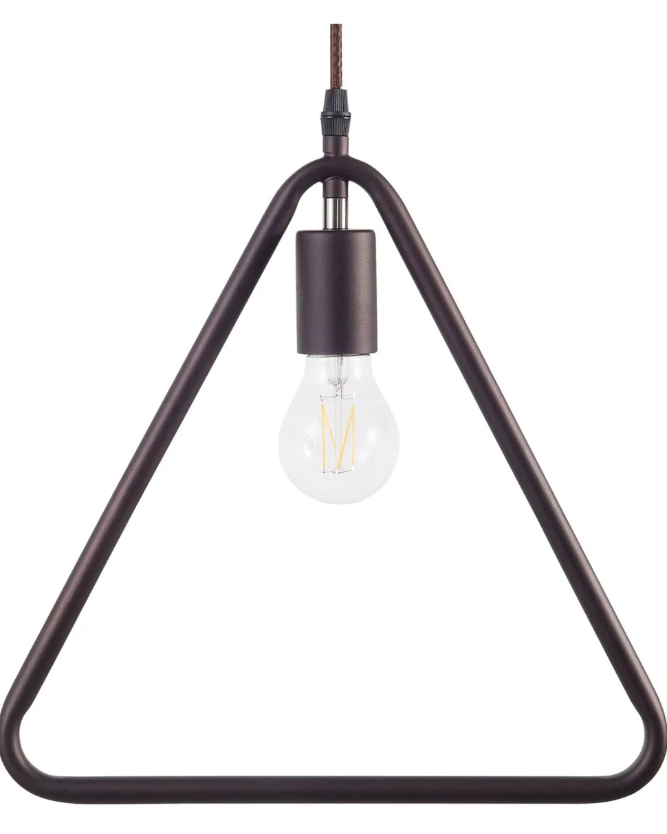 Candeeiro De Teto Triangular De Metal Castanho Juruena