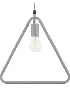 Candeeiro De Teto Triangular De Metal Cinzento Juruena